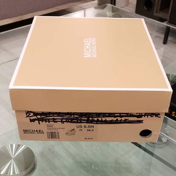 EUC - Michael Kors mixed media, snakeskin and croc leather wedge platform sandal - Picture 11 of 11